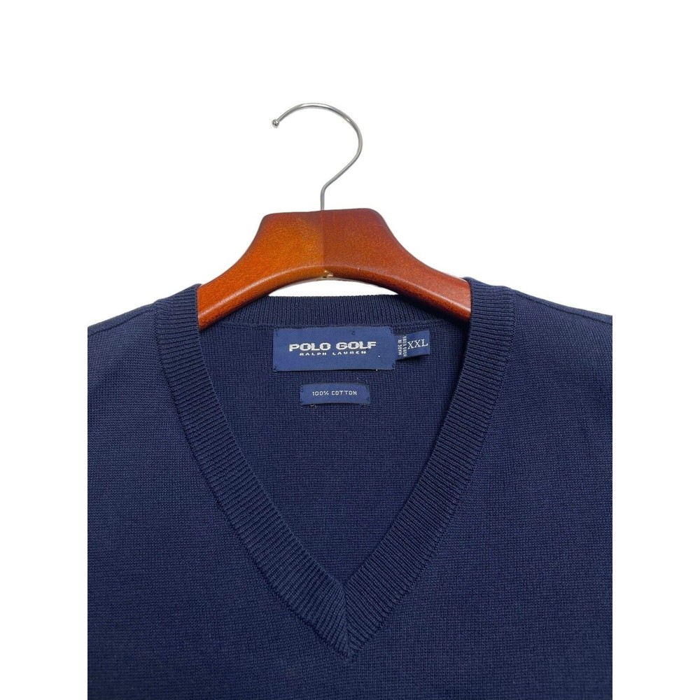 Ralph Lauren‎ Men’s Cotton Navy Blue Golf  Vest Size XXL - Picture 2 of 6